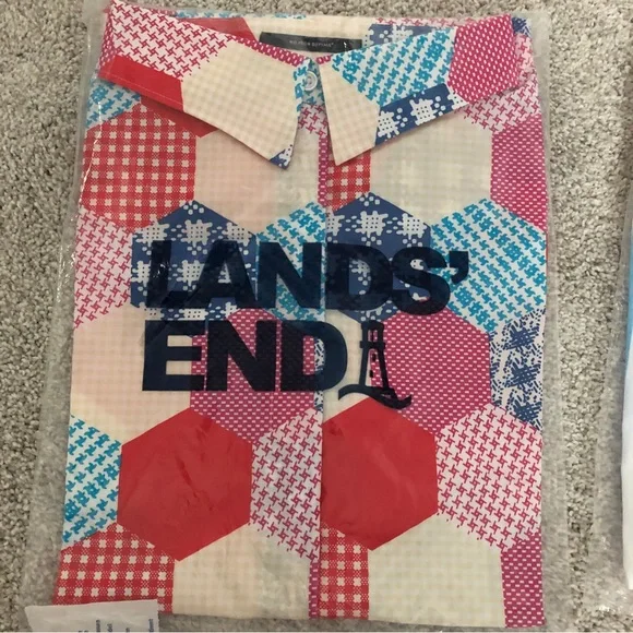 NWT (3 shirts) Lands’ End No Iron Supima Cotton Short Sleeve Shirt, Size 12 - Picture 12 of 14